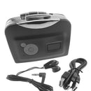 Portable USB Cassette Tape to MP3 Converter Stereo Audio Music Player into USB Flash Drive Color Black
