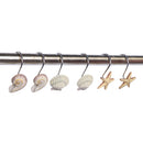 12Pcs of Mediterranean Seashell Starfish Shower Curtain Rings Hook Hanger