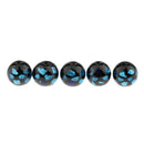 5 Pieces Round Loose Glass Lampwork Bead for Beading Jewellery Making DIY Bracelet Necklace Blue 12mm