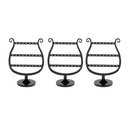 3pcs Black Acrylic Earring Drop Holder Jewelry Organizer Stand Display Rack