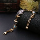 Fashion Women Girl Ladies Crystal Rhinestone Triangle Bracelet Bangle Chain