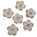 Hessian Burlap Lace Flowers Bridal Wedding Craft DIY Making Decoration Pack of 6