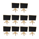 10 Pieces Mini Wood Blackboard Memo Message Board Sign Display Board 8.9 x 9.8 cm Small Chalkboard Stand Clips Wooden Menu Black Board for Restaurant Coffee Bar