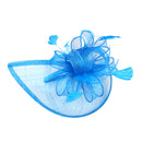 Aliceband Hat Fascinator Feather Headband Wedding Lady Royal Ascot Blue