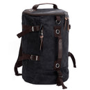 Men Fashionable Detachable Long Sling Shoulder Strap Hiking Camping Travel Backpack Messenger Tote Bag Handbag Black
