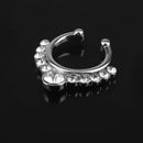 Women Girls Ladies Fashionable U Shaped Nose Ring Non Piercing Hanger Clip On Body Jewelry Silver