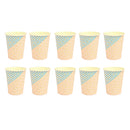 Pieces of 10 Stripe Triangle Birthday Party Baby Shower Serveware Paper Beverage Cups