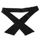 Fashion Elegant Pure Color Korean Style Unisex Cross Bow Tie Black