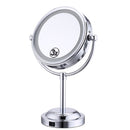 6'' LED Light Double Sided Beauty Makeup Cosmetic Stand Mirror 3x Magnifying