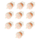 10 Pieces Universal Motorcycle Engine Gas Oil Fuel Filter for 1/4'' 6mm Hose Plastic