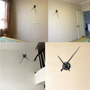 Backwards Metal Wall Clock Modern Reverse Round Decorative Wall Watch Wall Clock Home Decor Contemporary Wall Art