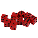 Pack of 10 Pieces 18mm Six Sided D6 Spot Dice for D&D TRPG Party Game Toy Red