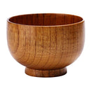 Kitchen Antique Style Wooden bowl hand made Rice Soup Salad Kids Bowl S