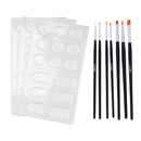 Model Special Color Suits Set 7Pcs Model Brushes And 3Pcs Plastic Palette
