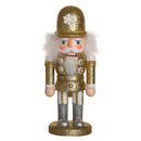Handpainted Wooden Golden Nutcracker Santa Claus Nut Cracker Christmas Ornament Party Decor Collectibles Gift