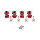 12mm Hub Hex 15mm Hub Extension Combiner for 1/10 RC Crawler Axial SCX10 Red