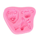 Silicone Fondant Cake Mould Pudding Pizza Chocolate Giraffe Monkey Lion Mold Baking DIY Sugarcraft Tool