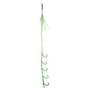 Swivel String Fishing Hook Luminous 3D Eyes Squid Skirt Fishing Beads Lures