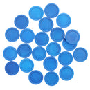 Set of 24 Pieces Plastic Currency Chips Poker Casino Chips Board Game with Crown Pattern DIY Craft Party Fun Blue