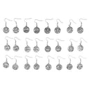 12 Pairs Vintage Antique Silver 12 Zodiac Constellations Earrings Drop Craft