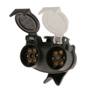 13 pin to 7 pin Twin 12n + 12s Short Towing Caravan Socket Plug Adaptor