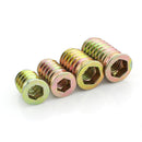 Pack of 10PCS Wood Insert Interface Screws Threads Bolts Nuts Fixing Furniture Mounting Fasteners M6*17