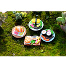 4 Pieces Micro Landscape Decorations Mini Resin Animal Garden DIY Sushi