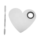 Heart Shape Makeup Palette Spatula Fashion Stainless Steel Pallet Makeup Artist Tools for Blending Cosmetic Foundation Shades Colors