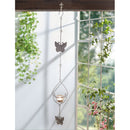 Retro Butterfly Candle Lantern Hurricane Lamp Candleholder for Hanging Decor