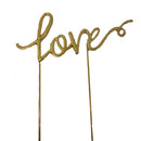Golden LOVE Shape Cake Topper Birthday Wedding Cake Decor