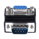 Mini RS232 DSUB 9Pin 90 Degree Right Angled Male to Female M/F Extension Adapter for Projector Monitor