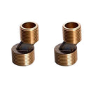 1 Pair Brass Claw Foot Bathtub Faucet Mixer 3/4 '' to 1/2'' Adjust Swing Arms