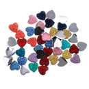 50 Pcs Chic Fashion Beautiful Mix Heart Combination Flatback Appliques Buttons DIY Crafts