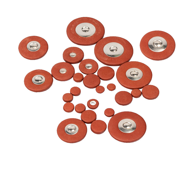 1 Set/27 Pcs Soprano Saxophone Sax Leather Pads for Wind Instrument Parts