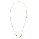 Gold Link Chain Glass Beads Eyeglass Cord Reading Eyewear Spectacles Chain Holder Rubber End Cord Holder