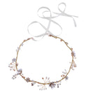 Women Rhinestone Pearl Headband Wedding Bridal Tiara Vine Hair Band Head Piece Gift