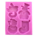 Christmas Snowman Silicone Fondant Cake Chocolate Mould Xmas Cake Decorating Mold