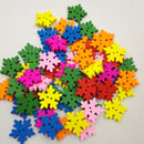 100 2-Hole Colorful Wooden Buttons Random Mix Sewing Crafts Christmas Decor