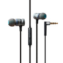 AWEI ES-70TY In-ear Style Earphone Headphones Stereo Wired Earbuds Earpieces with Microphone for iPhone Samsung Huawei Xiaomi Headset Gray