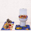 Set Of 3PCS Safe Slip Resistant Flannel Bath Mat With Toilet Rug & Seat Cover Entrance Door Bathroom Coffee Study Kitchen Bed Decor Pirate