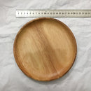 Fashionable Smooth Surface Wooden Oak Plate Food Fruit Snacks Serving Tray Food Dish Snacks Platter Kitchenware Size L
