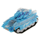 Electric Plastic Tank Model Kit Diecast Cars Tanks Toy Gift with Lights & Sounds Blue