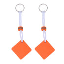 2 Pieces Marine Outboard Floating Keyring Sailing Kayak Fishing Canoeing- Square Shaped Orange