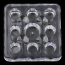 Square 9 Holes Clear Acrylic Pigment Cup Cap Rack Permanent Tattoo Ink Cup Holder Stand Tattoo Accessories Supply