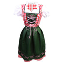 Women Girls Fashionable Dirndl Oktoberfest Costume Ladies German Wench Maid Beer Festival Fancy Dress + Apron M