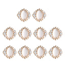 10 Pieces Decorative Crystal Rhinestone Beads Flatback Buttons Embellishments