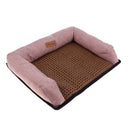 Pet Cooling Mat Bed for Puppy Dog Cat Summer Breathable Vine Mats Lounge Pad