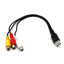 USB Male To 3RCA Female Video AV A/V Converter Cable Adapter For HDTV TV