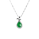 Natural Stone Fine Jewelry 925 Sterling Silver Link Chain Pendant Necklace