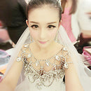 Rhinestone Bridal Wedding Shoulder Chain Necklace And Earrings